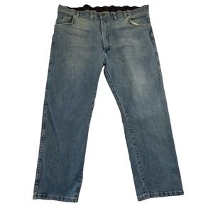 Wrangler 855 Jeans Mens 44x29 Blue Denim Regular Fit Straight Leg Western Cowboy